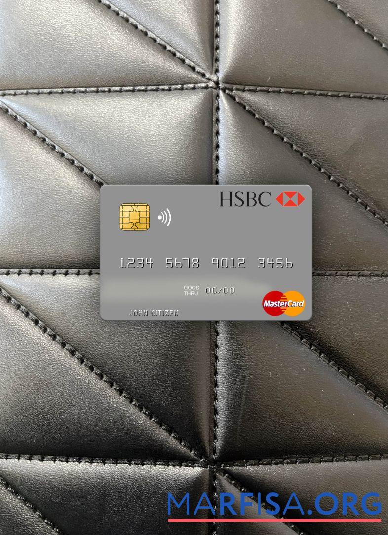 Printable Turkey HSBC Bank mastercard photolook front download for verification